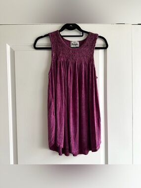Wrangler Purple Smocked Tank Top